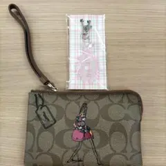 ❤激安Coach イラスト付きポーチ/ハンドメイドキーホルダーサプライズ付き