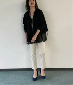 praia メッシュ レイヤード風 ブルゾン コート アウター