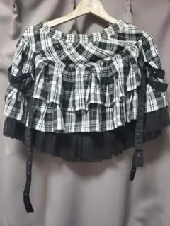 新品　【PUTUMAYO プトマヨ】　ミニフレアスカート　フリル　リボン　レース putumayo プトマヨ スカート 黒 レース フリル リボン（星箱