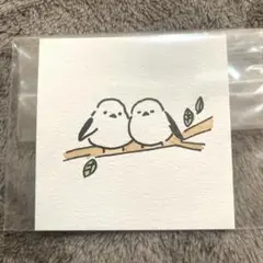 ミニ原画 シマエナガ イラスト