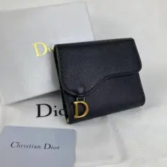 激安価格 Christian Dior 二つ折り財布 小銭入れ ブラック