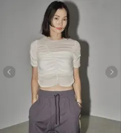 TODAYFUL シアーシャーリングTシャツ　ホワイト