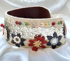 marni マルニ ワイド ベルト フェルト×レザー