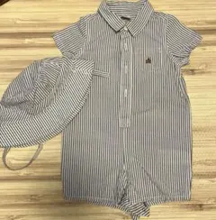 babyGAP ストライプロンパース 12-18ヶ月