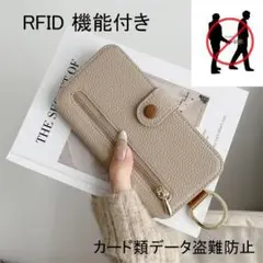 在庫セール!! iPhone15promax「ベージュ」超繊皮RFID磁気防止