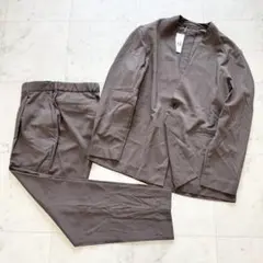 【新品＆美品】tk.TAKEO KIKUCHI タケオキクチ ノーカラー スーツ