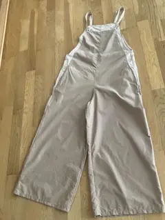 ZARAベージュ サロペット コットン混紡