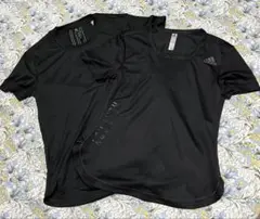 【2着セット】 adidas 黒 トップス