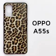 OPPO A55s 5G ケース レオパード ヒョウ柄 アニマル カバー