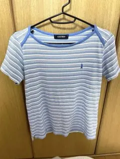 イーストボーイ　Tシャツ　ブルー　夏　半袖　夏　ボーダー