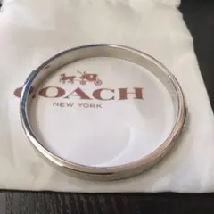 値下げCOACH シルバーブレスレット ロゴ入り
