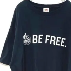 フルーツオブザルーム Tシャツ BE FREE. ブラック 黒 XL 古着