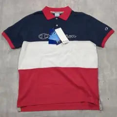 【未使用・タグ付き】Champion ポロシャツ ネイビー/ホワイト/レッド　M