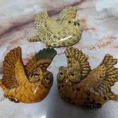 ふくろう フクロウ マグネット ３羽セット パルケ・エスパーニャ