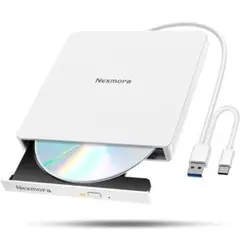 CD DVDドライブ 外付け USB3.0＆Type-C両接続 USB3.0対応