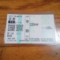 第１１８回　天皇賞(秋) サイレンススズカ ステイゴールド　現地馬連馬券 第118回 天皇賞(秋) サイレンススズカ ステイゴールド 現地