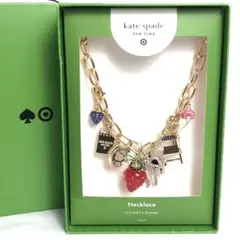 【未使用保管品】kate spade ケイトスペード ネックレス イチゴ リボン