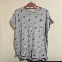 グレー ドット柄 半袖Tシャツ Mサイズ