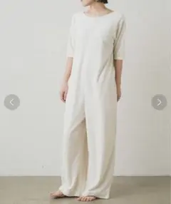 アーシー　earthy パイルオールインワン　パイル　オールインワン　白　新品