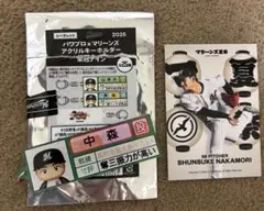 千葉ロッテマリーンズ 中森俊介 パワプロ×マリーンズ キーホルダー 夏祭トレカ