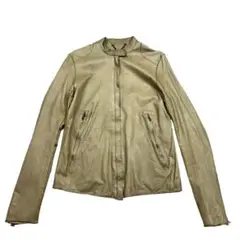 sisii シシ レザージャケット ライダースジャケット 牛革 ベージュ 美品