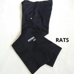 RATS/ラッツ　ワークパンツ　 チノパンツ ボトム　黒　ロゴ