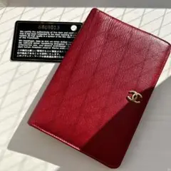 【美品】CHANEL折り財布 赤 財布 カード ポーチ