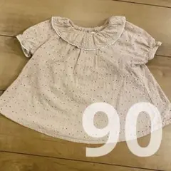 【最終値下げ】juo花柄ドット柄ブラウス 90サイズ
