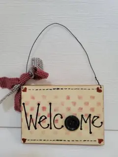 ハンドメイド ウエルカム プレート カントリー雑貨