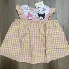値下げ！【新品】BABYCHEER マイメロ　クロミちゃん　チェックチュニック