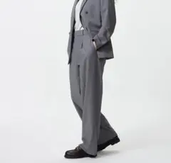 【新品タグ付】UNIQLO タックワイドパンツ XS 2025