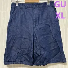 【大きいサイズXL】美品 GU ショートパンツ ハーフ キュロット 綿100%