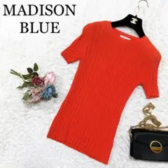 MADISON BLUE マディソンブルー 半袖ニット オレンジ 0