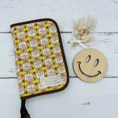 ラスト1点☆ハンドメイド☆北欧風クマ 母子手帳ケース マルチケース 通帳ケース