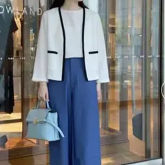 新品✨トゥモローランド　ポリエステルレーヨンカラミ Vカラージャケット　25ss