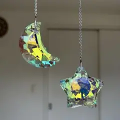 三日月×星✨ペアサンキャッチャーオーロラver.