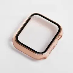 AppleWatchプラスチック文字盤ケース41/45mm ピンク+ゴールド