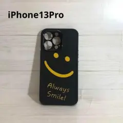 【iPhone13Pro】 iPhoneケース ハードケース スマイル ブラック