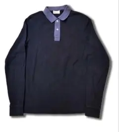 PRADA 2017 半袖ポロシャツ バイカラー ネイビー PRADA - 美品 プラダ PRADA ニット シャツ ポロシャツ 半袖