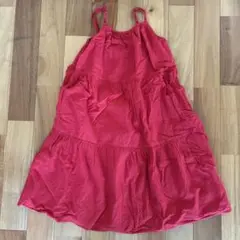 UNIQLO 赤いノースリーブワンピース　140cm