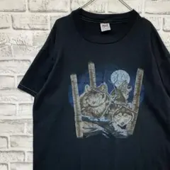USA製90sヴィンテージTシャツ！シングルステッチ　ブラック半袖古着XL 23