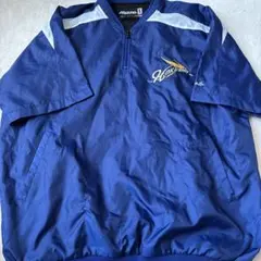 北照野球　Mizuno 半袖ジャケット L 青