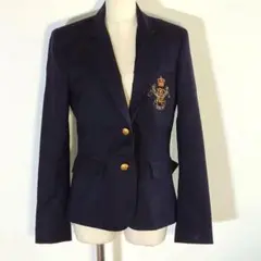 RALPH LAUREN ラルフローレン 紺ブレ 金ボタン 毛100イタリー製