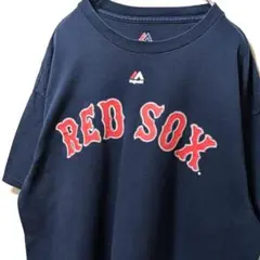 マジェスティックMLBレッドソックス#50ベッツ Tシャツネイビー紺色L古着