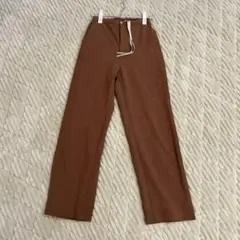 【ユニクロ　U】レディース　リラックスストレートパンツ　M 　ブラウン