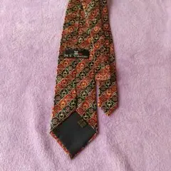 M.T. Valentino シルクネクタイ 赤黒金