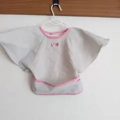 nivaストライプ 袖付きエプロン リボン付き