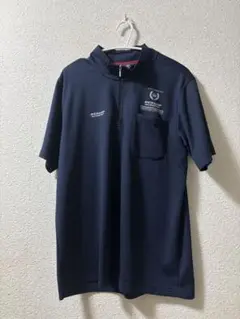 DUNLOP MOTORSPORT ネイビー ジップアップシャツ M