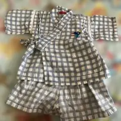 kimono cafe チェック柄甚平 ~95cm