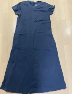 お値下げ不可☆美品☆無印良品　ロングワンピース コットン　グレー